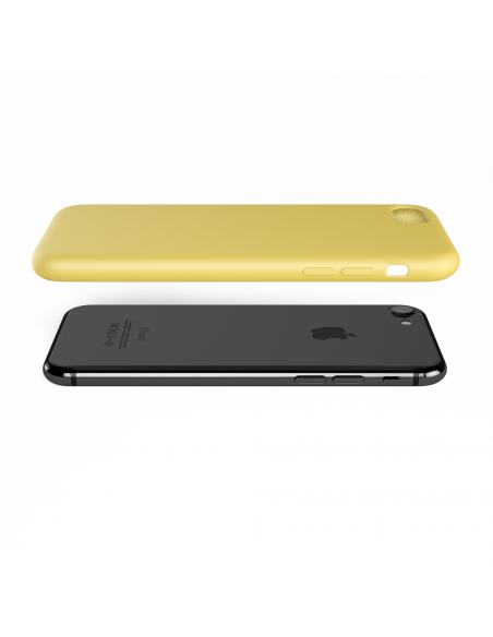 Custodia LiquidSoft® in Silicone + Interno Microfibra - iPhone 7/8 - Giallo