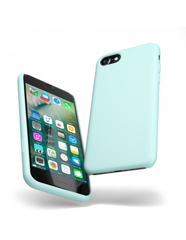 Custodia LiquidSoft® in Silicone + Interno Microfibra - iPhone 7/8 - Turchese