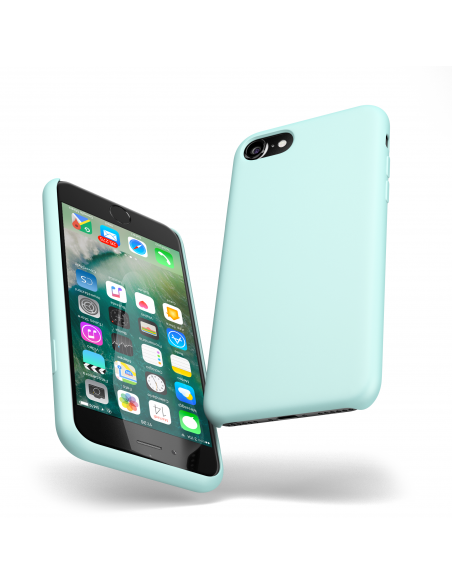 Custodia LiquidSoft® in Silicone + Interno Microfibra - iPhone 7/8 - Turchese