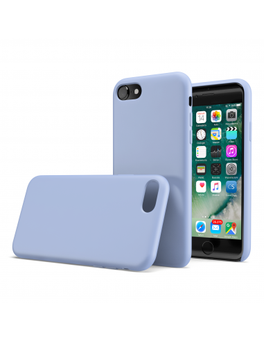 CoverStyle® - Custodia LiquidSoft® in Silicone Soft-Touch + Interno Microfibra per iPhone 7/8 - Violetto