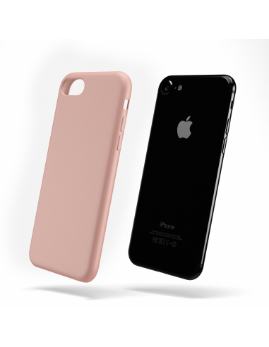 Custodia LiquidSoft® in Silicone + Interno Microfibra - iPhone 7/8 - Rosa Scuro