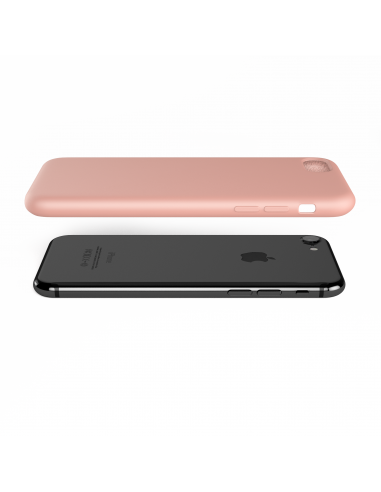 Custodia LiquidSoft® in Silicone + Interno Microfibra - iPhone 7/8 - Rosa Scuro