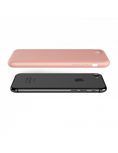 Custodia LiquidSoft® in Silicone + Interno Microfibra - iPhone 7/8 - Rosa Scuro