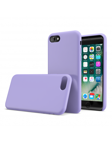 Custodia LiquidSoft® in Silicone + Interno Microfibra - iPhone 7/8 - Viola