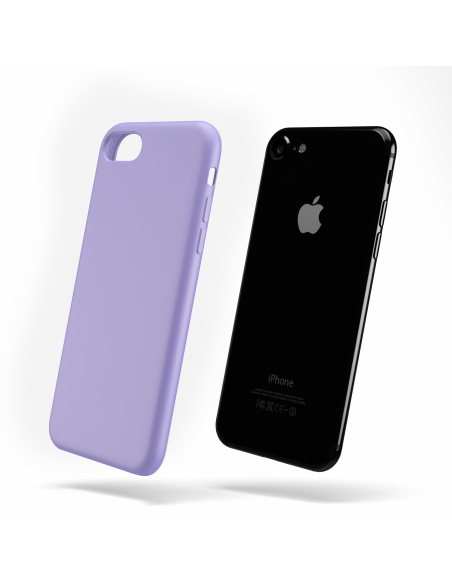 Custodia LiquidSoft® in Silicone + Interno Microfibra - iPhone 7/8 - Viola