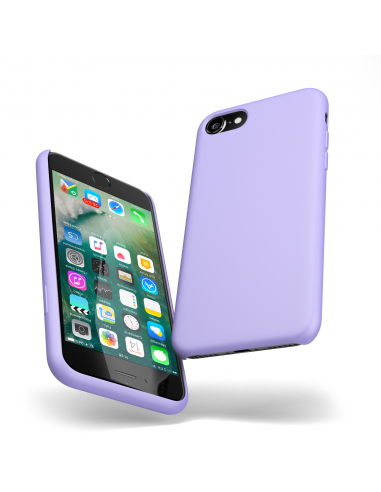 Custodia LiquidSoft® in Silicone + Interno Microfibra - iPhone 7/8 - Viola