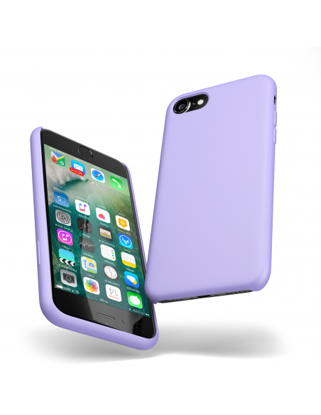 Custodia LiquidSoft® in Silicone + Interno Microfibra - iPhone 7/8 - Viola
