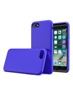 Custodia LiquidSoft® in Silicone + Interno Microfibra - iPhone 7/8 - Blu Vivido
