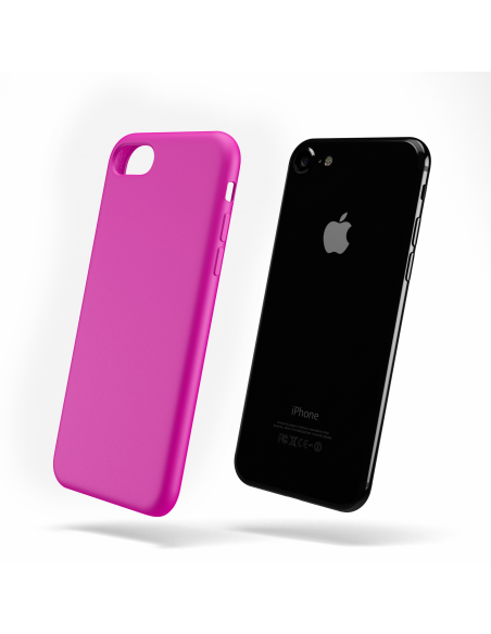 Custodia LiquidSoft® in Silicone + Interno Microfibra - iPhone 7/8 - Fucsia
