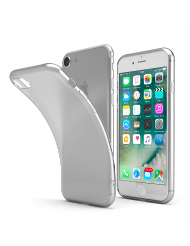 CoverStyle® - FrostFlex 1.0mm Custodia Flessibile Opaca per iPhone 7 (4.7") - Trasparente