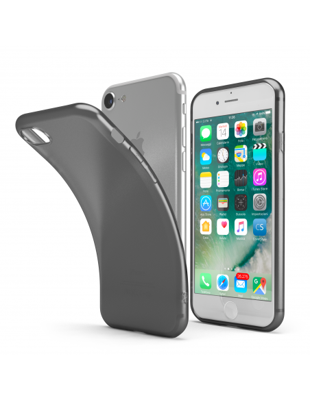 FrostFlex - Cover Nera Opaca per iPhone 7 (4.7")