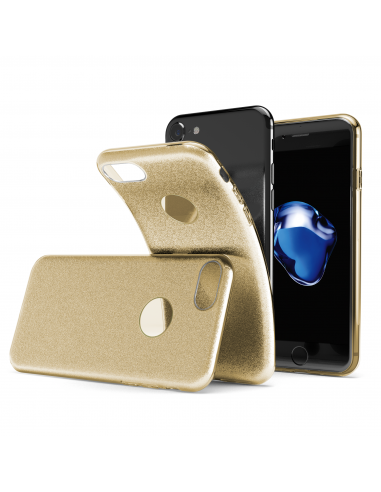 CoverStyle® - Custodia GlitterFlex® Flessibile con Interno Effetto Luccicante per iPhone 7/8 (4.7") - Oro