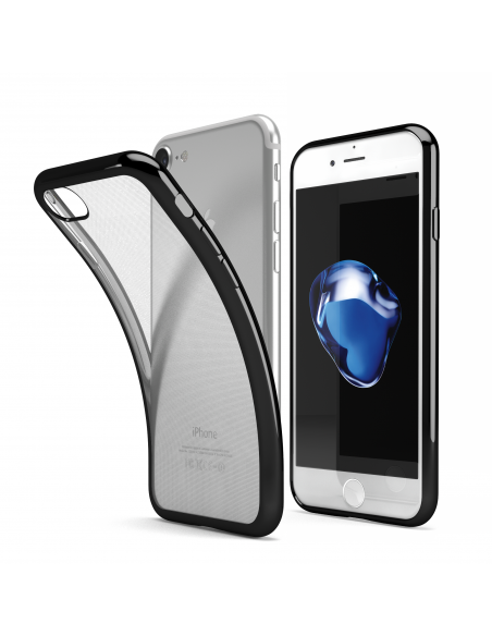 Custodia Bordo Cromato Nero Lucido per iPhone 7/8 (4.7") - ChromFlex