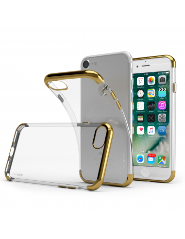 CoverStyle® - Custodia ChromFlex X Flessibile + Cromature Minimal per iPhone 7/8 (4.7") - Oro