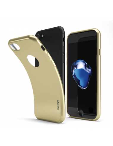 ChromFlex TOTAL® - Custodia Effetto Cromato Opaco per iPhone 7/8 (4.7") - Oro