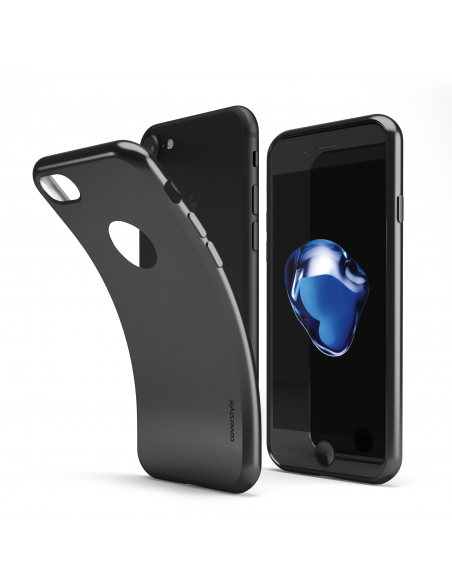 Custodia Flessibile Cromata Opaca Nero per iPhone 7/8 (4.7") - ChromFlex TOTAL