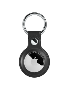 AirLeath® - Portachiavi in Ecopelle per AirTag - Nero 2