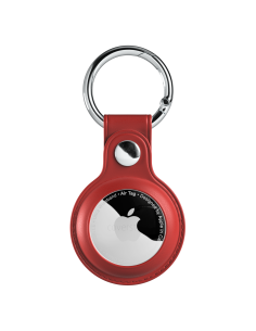 AirLeath® - Portachiavi in Ecopelle per AirTag - Rosso 2