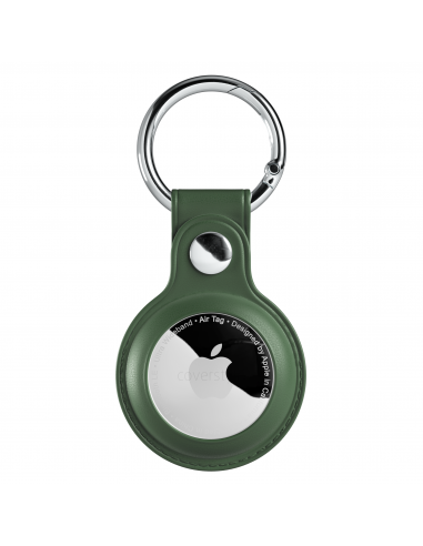 AirLeath® - Portachiavi in Ecopelle per AirTag - Verde