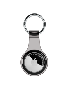 AirFlex® - Portachiavi in TPU per AirTag - Nero Trasparente 2