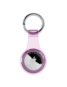 AirFlex® - Portachiavi in TPU per AirTag - Rosa Trasparente 2