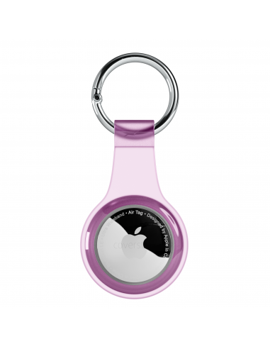 AirFlex® - Portachiavi in TPU per AirTag - Rosa Trasparente