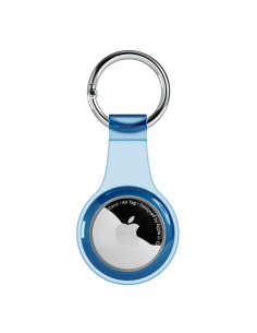AirFlex® - Portachiavi in TPU per AirTag - Blu Trasparente 2