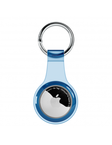AirFlex® - Portachiavi in TPU per AirTag - Blu Trasparente