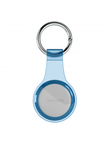 AirFlex® - Portachiavi in TPU per AirTag - Blu Trasparente
