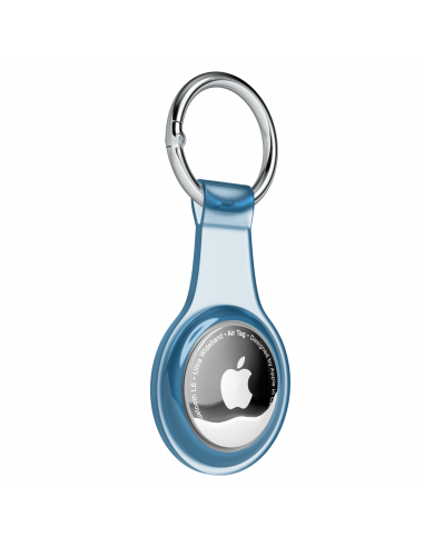 AirFlex® - Portachiavi in TPU per AirTag - Blu Trasparente