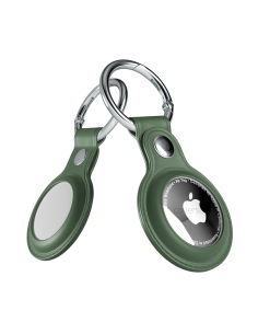 AirLeath® - Portachiavi in Ecopelle per AirTag - Verde