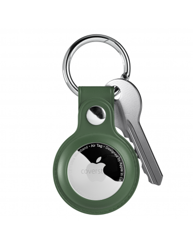 AirLeath® - Portachiavi in Ecopelle per AirTag - Verde
