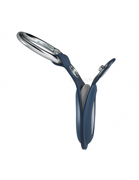 AirLeath® - Portachiavi in Ecopelle per AirTag - Blu