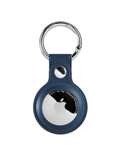AirLeath® - Portachiavi in Ecopelle per AirTag - Blu 2