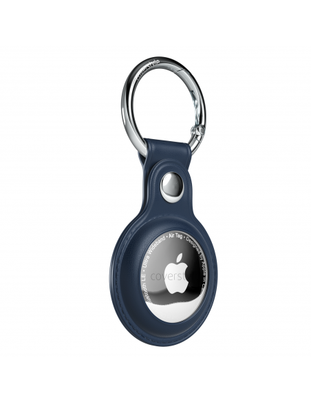 AirLeath® - Portachiavi in Ecopelle per AirTag - Blu