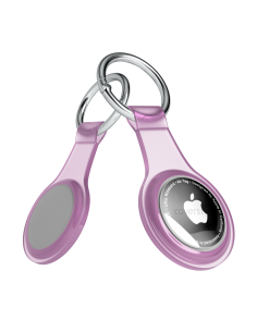 AirFlex® - Portachiavi in TPU per AirTag - Rosa Trasparente
