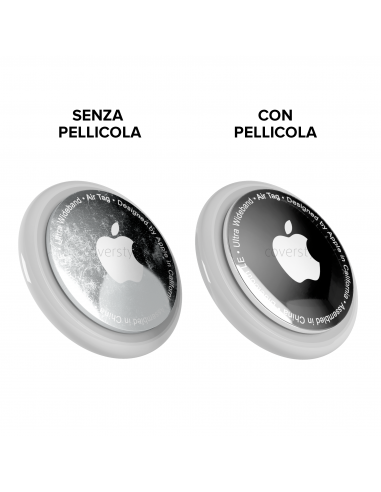 AirProtector® - Pellicola Protettiva in TPU Trasparente per AirTag - Fronte/Retro