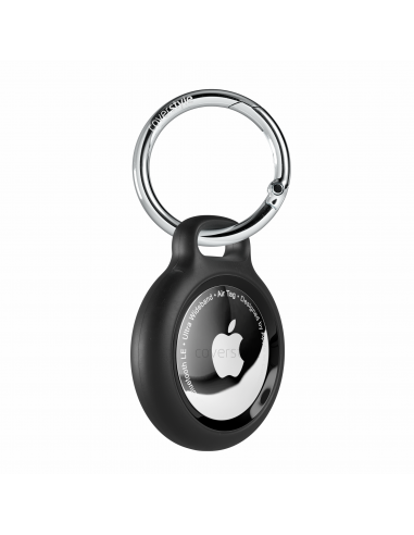 AirLock® - Portachiavi in Policarbonato a Chiusura Sicura per AirTag - Nero