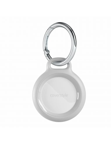 AirLock® - Portachiavi in Policarbonato a Chiusura Sicura per AirTag - Bianco