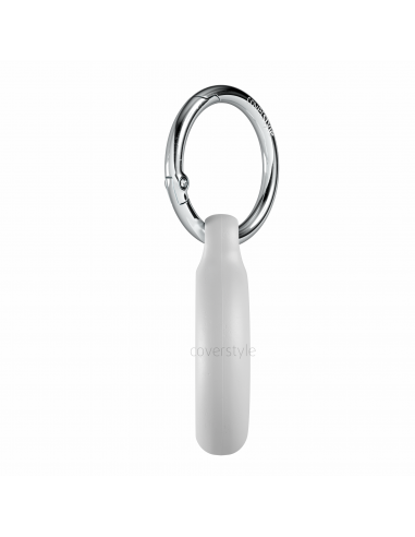 AirLock® - Portachiavi in Policarbonato a Chiusura Sicura per AirTag - Bianco