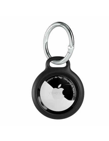 AirLock® - Portachiavi in Policarbonato a Chiusura Sicura per AirTag - Nero