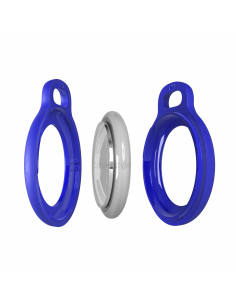 AirLock® - Portachiavi in Policarbonato a Chiusura Sicura per AirTag - Blu 2