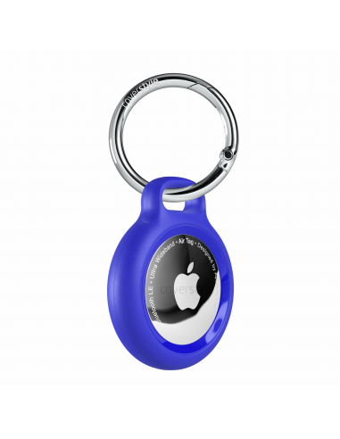 AirLock® - Portachiavi in Policarbonato a Chiusura Sicura per AirTag - Blu
