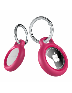 AirLock® - Portachiavi in Policarbonato a Chiusura Sicura per AirTag - Rosa