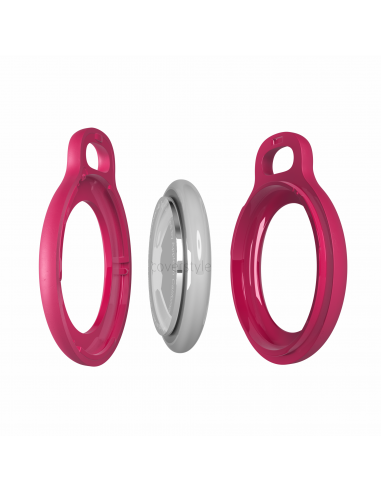 AirLock® - Portachiavi in Policarbonato a Chiusura Sicura per AirTag - Rosa