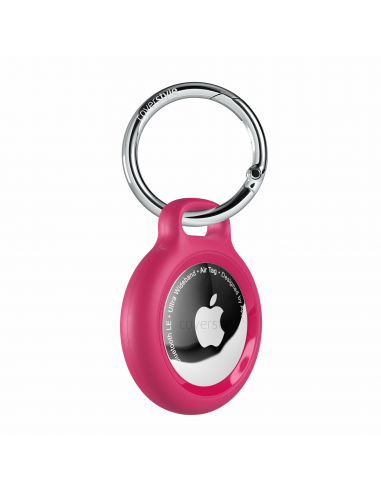 AirLock® - Portachiavi in Policarbonato a Chiusura Sicura per AirTag - Rosa
