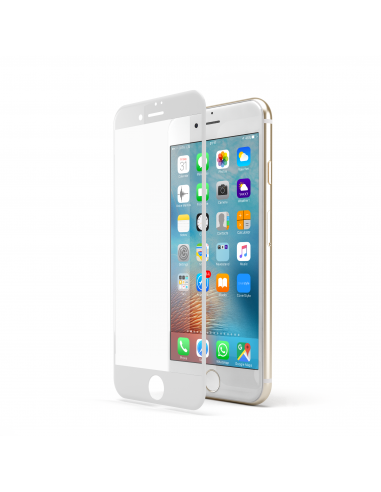HyperGlass 3D 0.3 - Pellicola TOTALE in Vetro Temperato Qualità A+ per iPhone 6/6S (4.7") - Bianco
