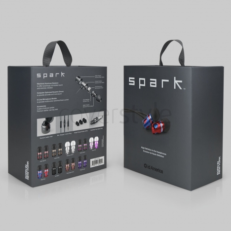 id America - Auricolari Spark in Alluminio HD - Rally Blue