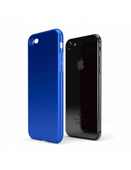 UltraSoft - Custodia rigida sottile blu opaco per iPhone 7/8 (4.7")