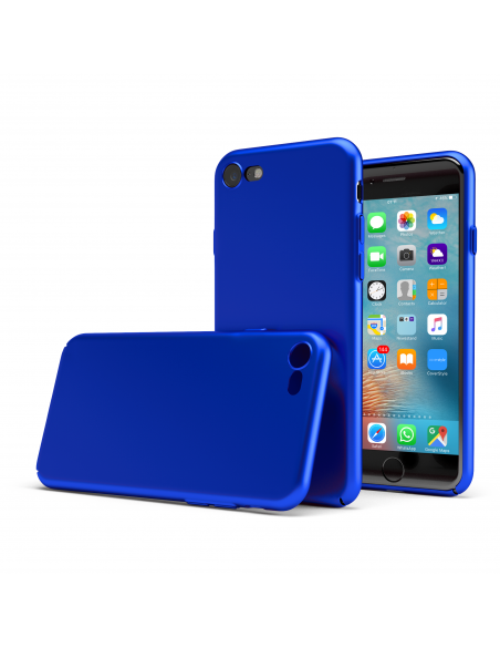 UltraSoft - Custodia rigida sottile blu opaco per iPhone 7/8 (4.7")